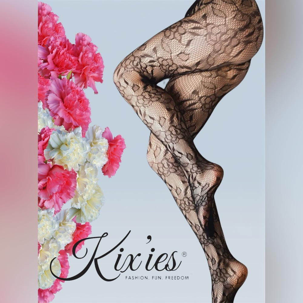 Plus Size Black Floral 🌺 Lace Women's Tights